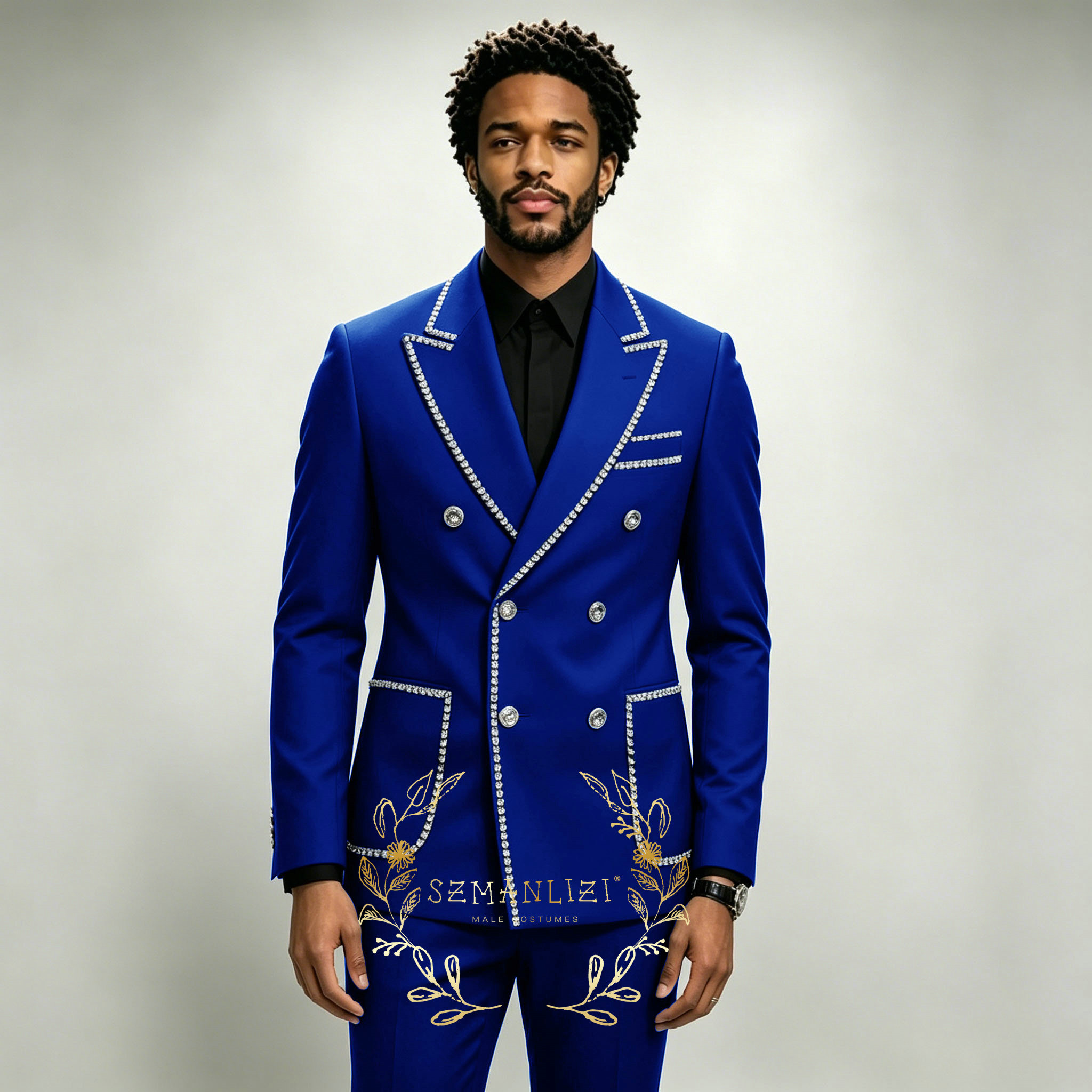 Men Formal Wear For Wedding - Luxury Men's Suits 2 Pieces Royal