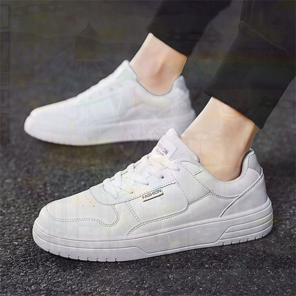Men'S Best Sneakers For Formal Wear - With Ties PU Leather Shoes 41