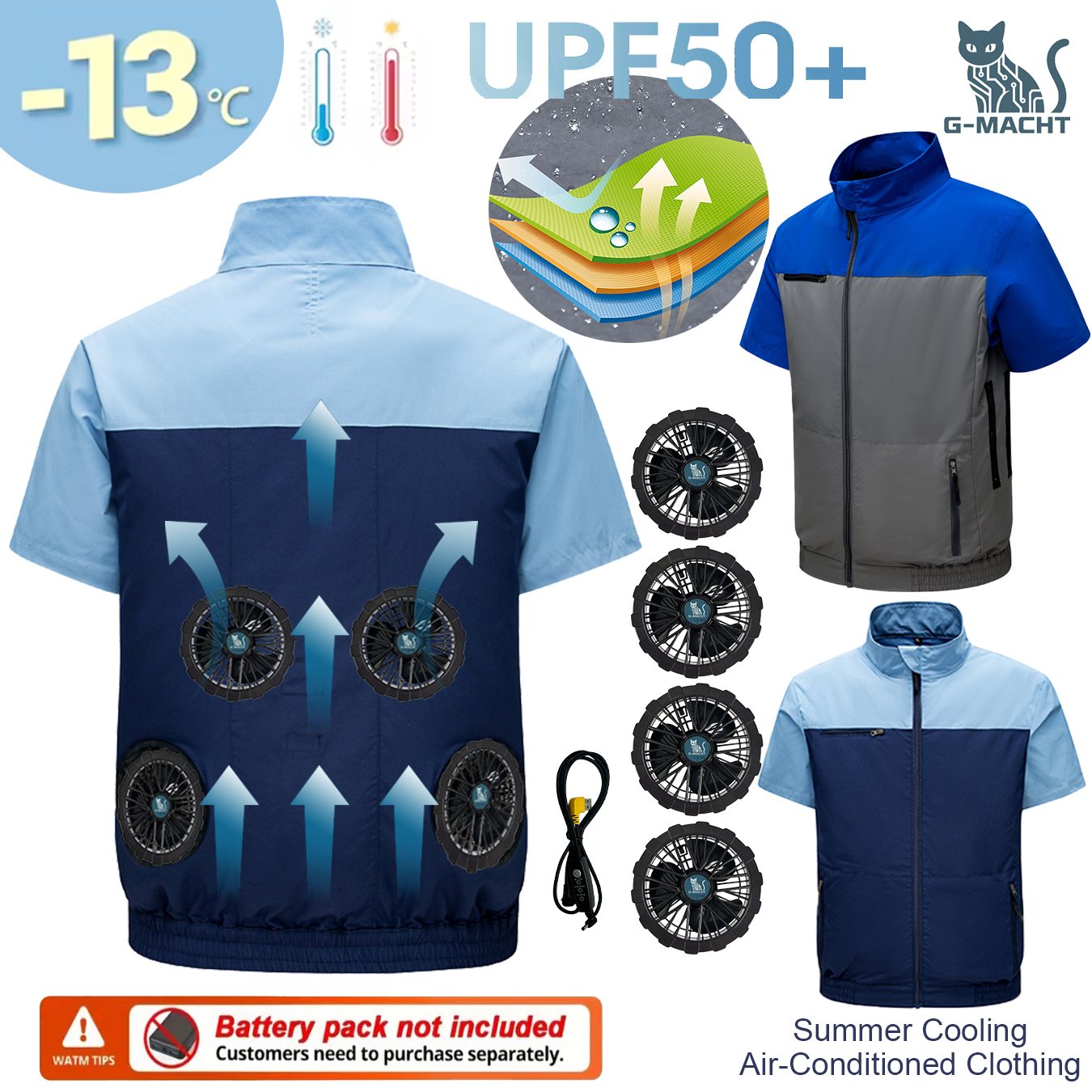 Men Formal Wear Clothes - G-MACHT Men Summer Anti-Heat Cooling Shirt