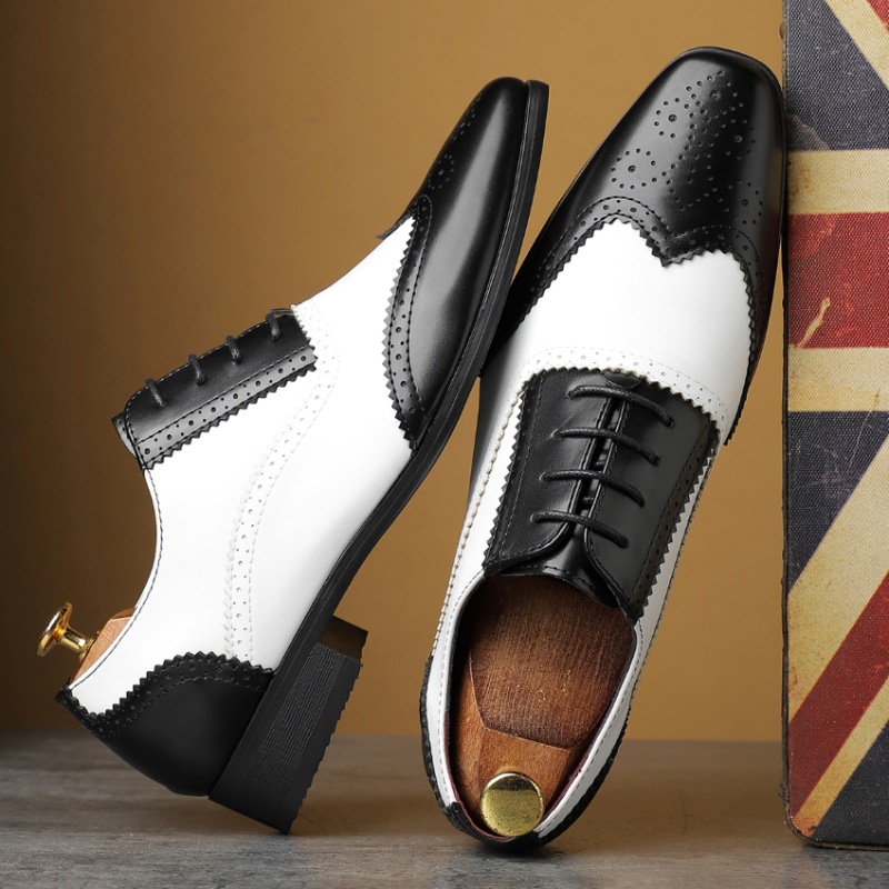Men'S Luxury Formal Wear - Mens Leather Shoes Classic Black Brock
