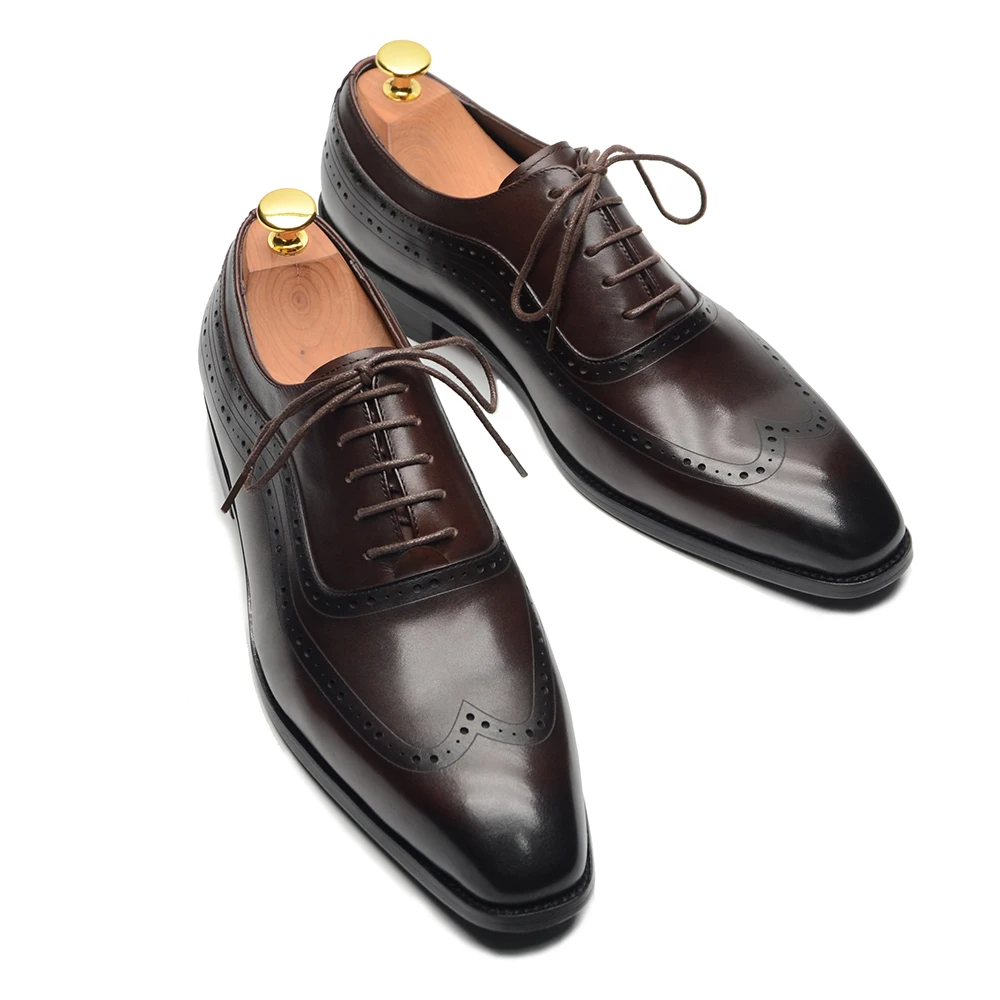 Men'S Luxury Formal Wear - Luxury Mens Wingtip Oxford Dress Shoes