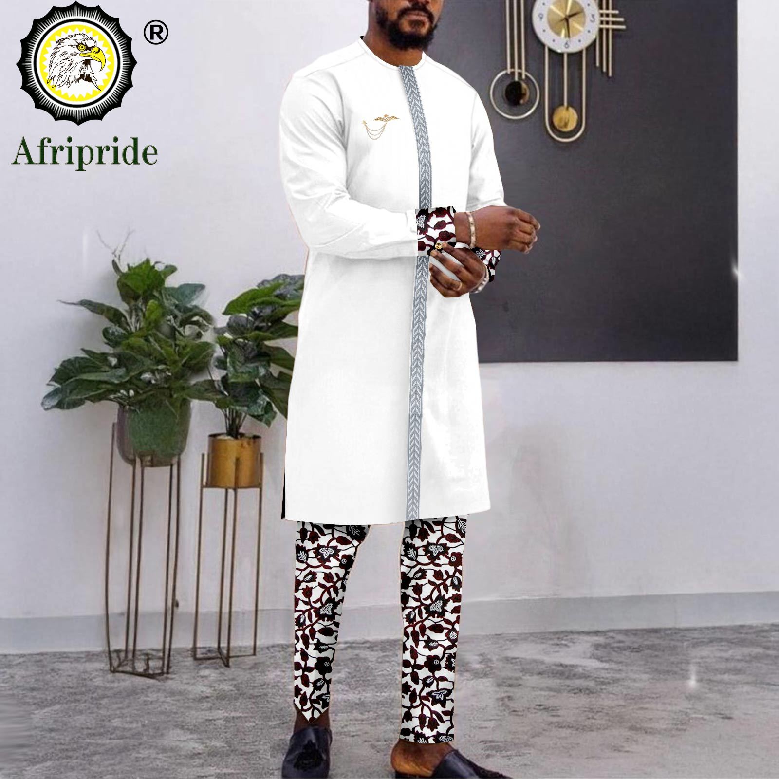 Men Formal Wear Clothes - African Clothes for Men Brooch Embroidery