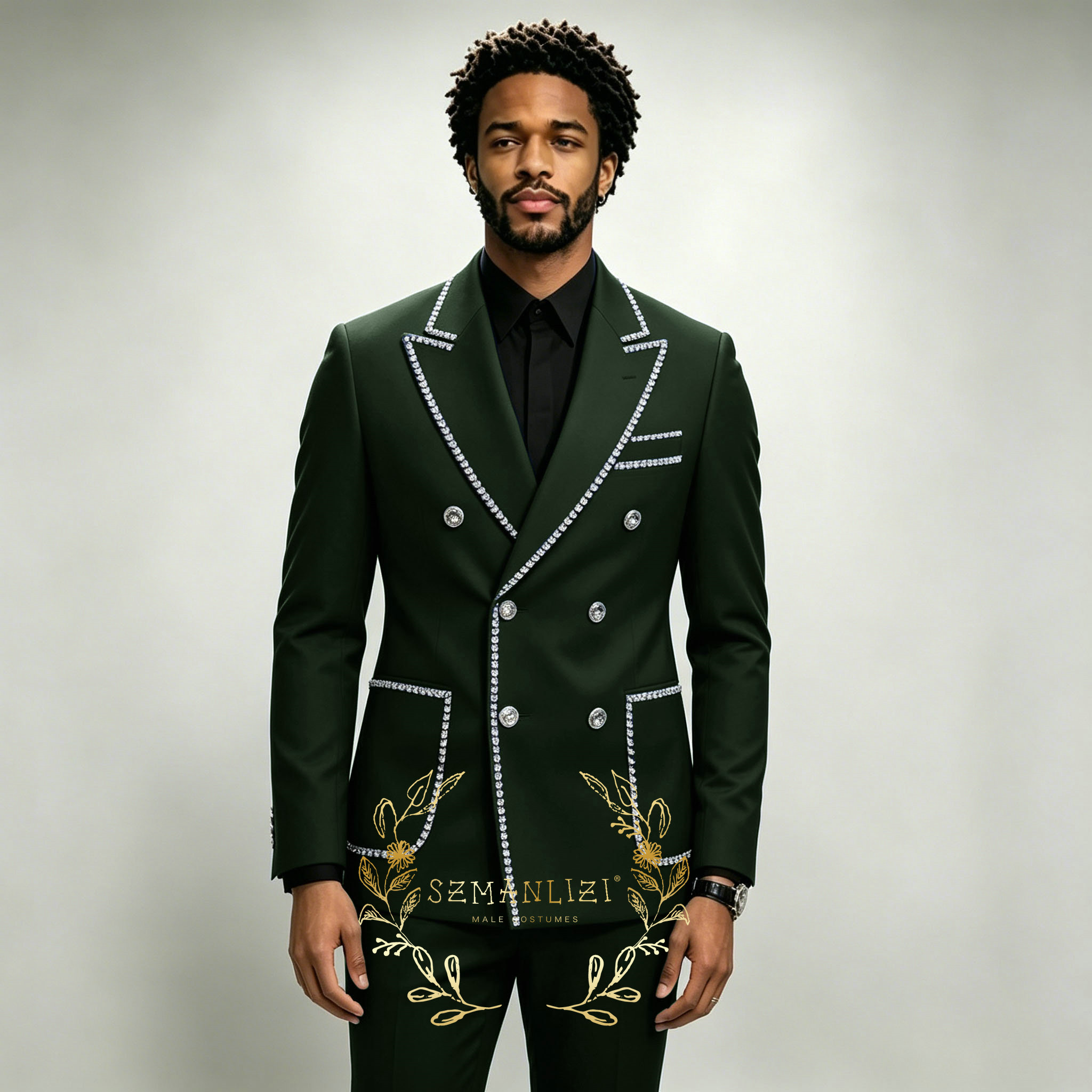 Luxury Men's Suits 2 Pieces Ro - Men Formal Wear For Wedding recension och pris