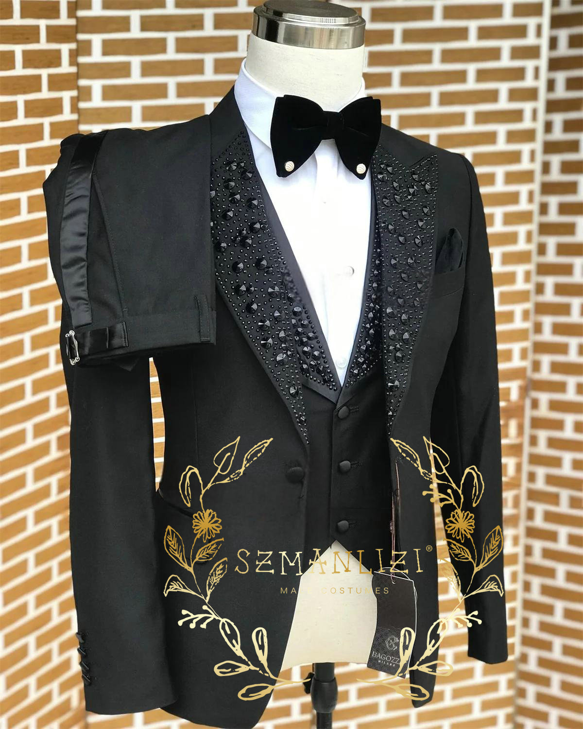 Black Men Suits Luxury Stone C - Men Formal Wear For Wedding recension och pris