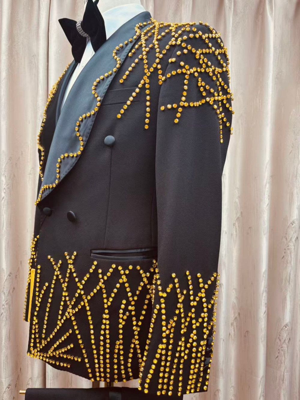 Man Exquisite Beaded Suit Set  - Men Formal Wear Clothes recension och pris