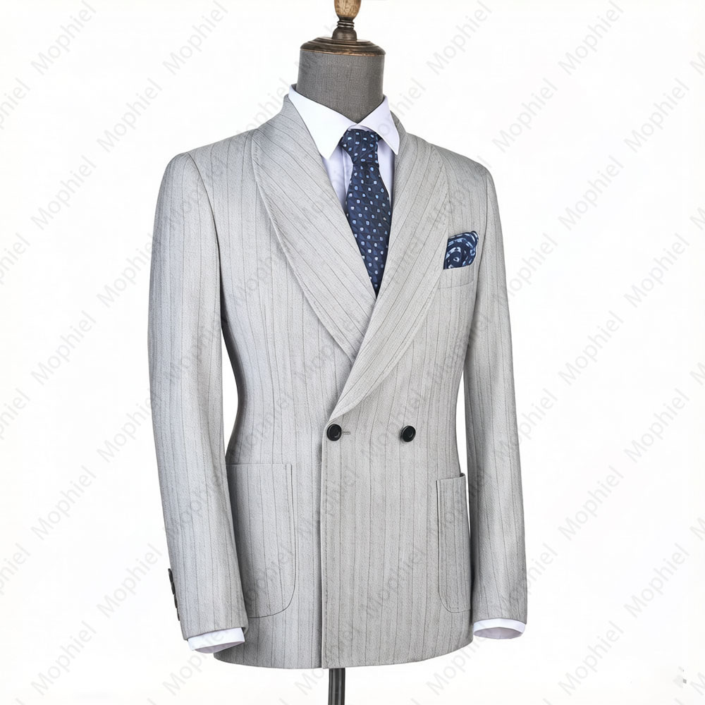 Mophiel Light Grey Men Suits S - Men Formal Wear For Wedding recension och pris