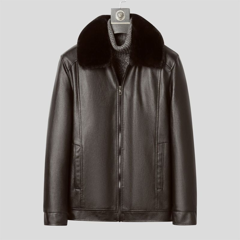 Winter Leather Coat for Men Wa - Men'S Formal Wear In Winter recension och pris