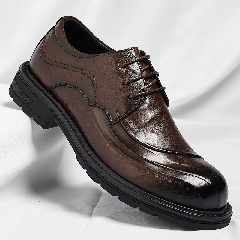 Brown Burnished Genuine Leathe - Men Formal Wear For Wedding recension och pris