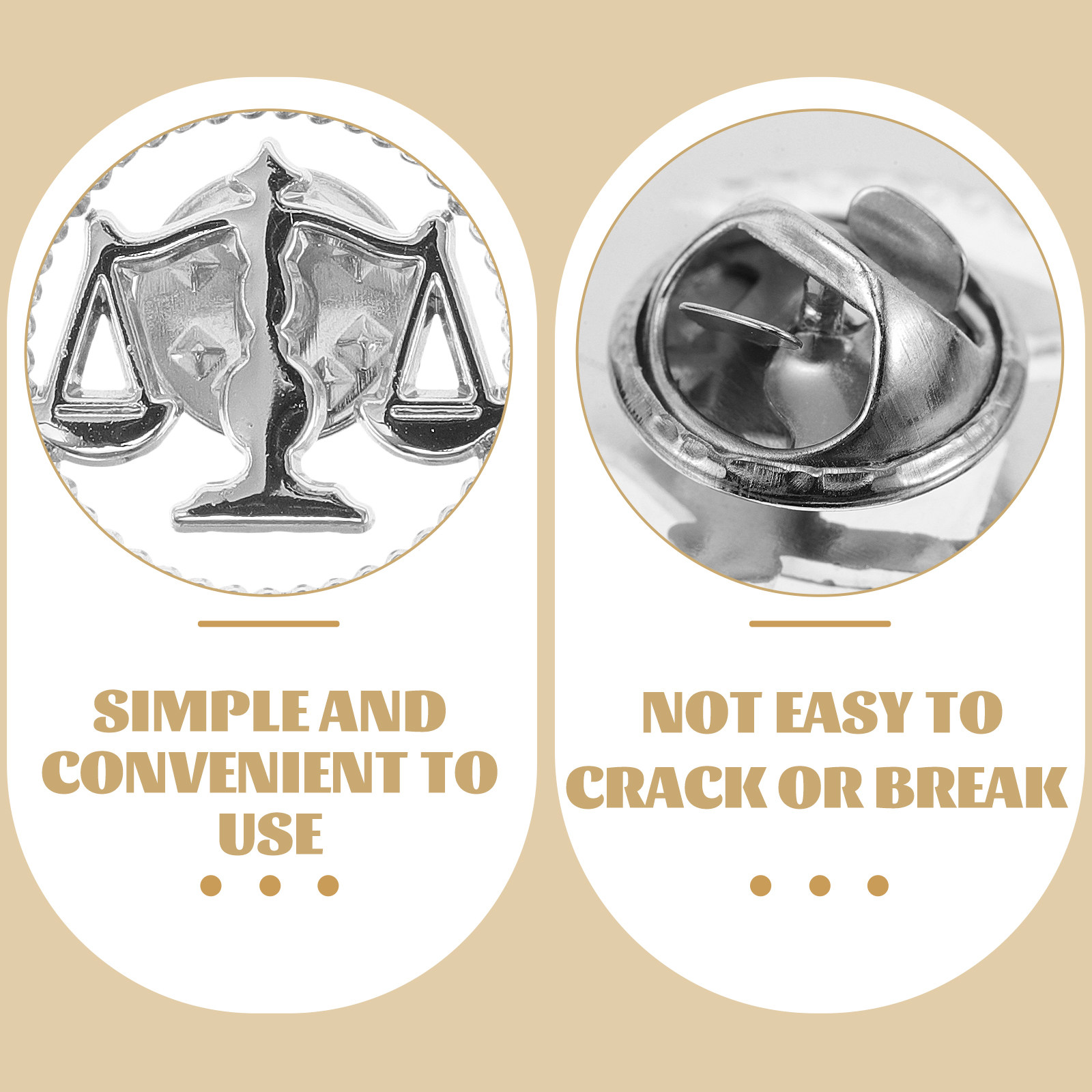 2Pcs Justice Lawyer Brooch Lib - Scale - Men Formals & Ethnic Wear recension och pris