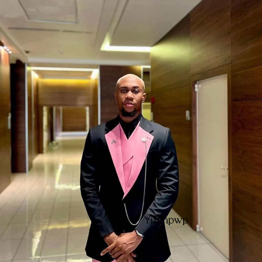 YiMinpwp Handsome Pink Men‘s S - Men Formal Wear Clothes recension och pris