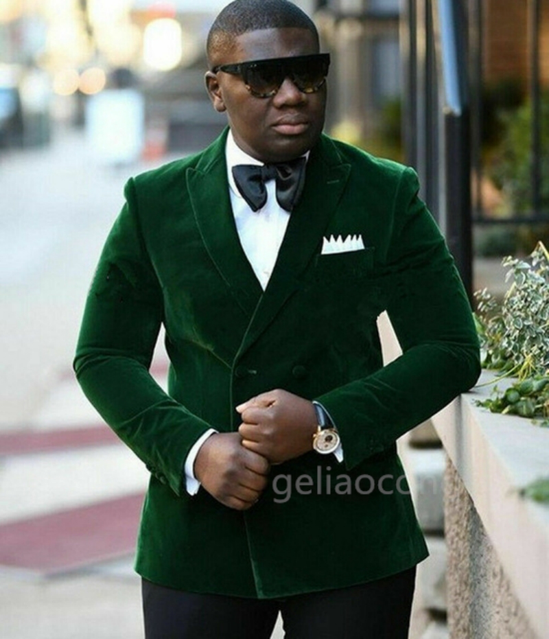 XS-6XL Velvet Wedding Men Suit - Men Formal Wear With Coat recension och pris