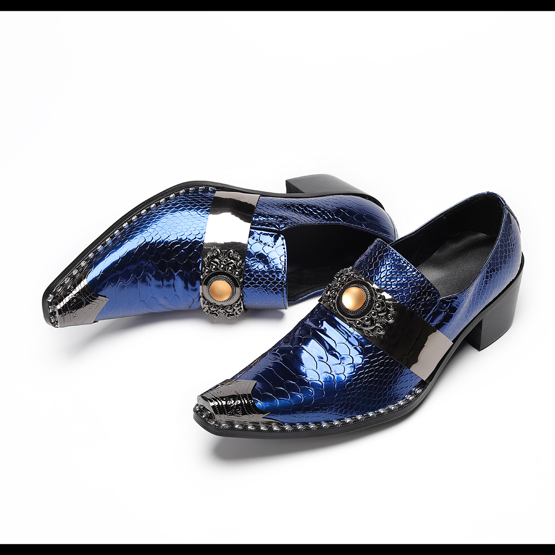 Luxury Blue Metal Charm Pointe - Men'S Luxury Formal Wear recension och pris