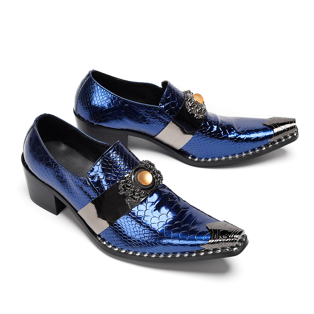 Luxury Blue Metal Charm Pointe - Men'S Luxury Formal Wear recension och pris