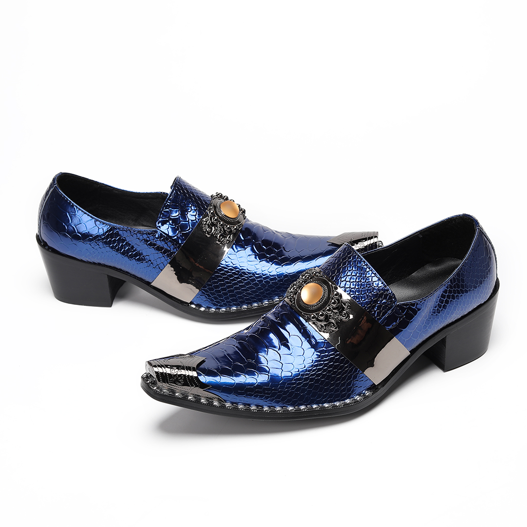 Luxury Blue Metal Charm Pointe - Men'S Luxury Formal Wear recension och pris