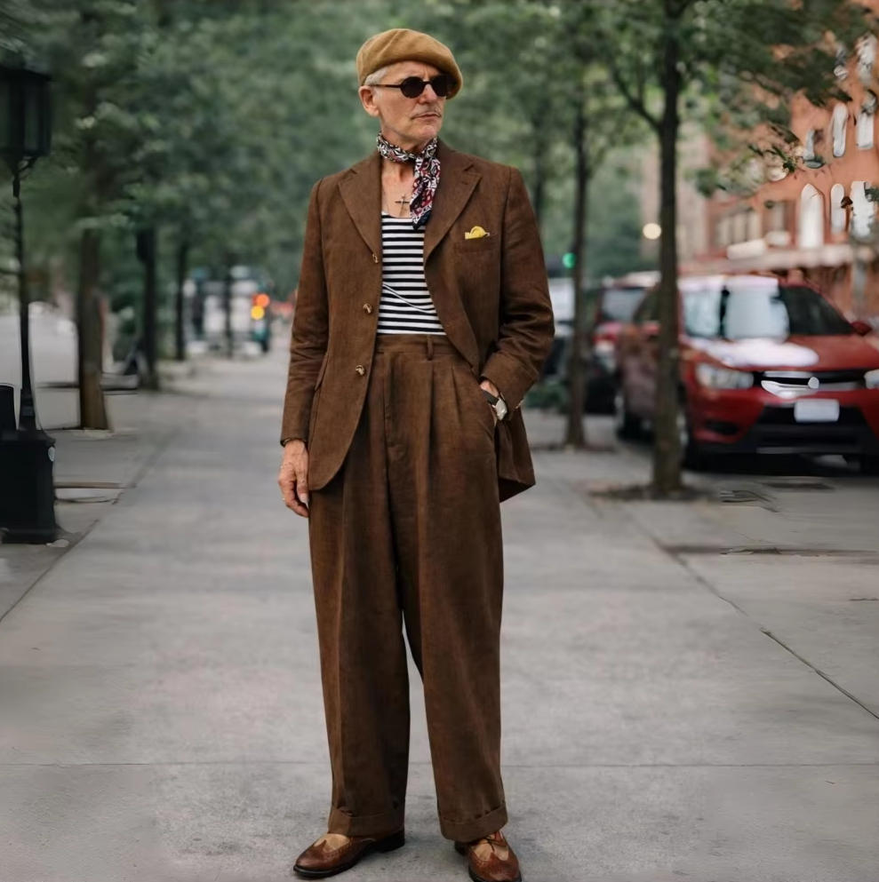 Brown Linen Men Suits 2 Pieces - Men Formal Wear Brown recension och pris