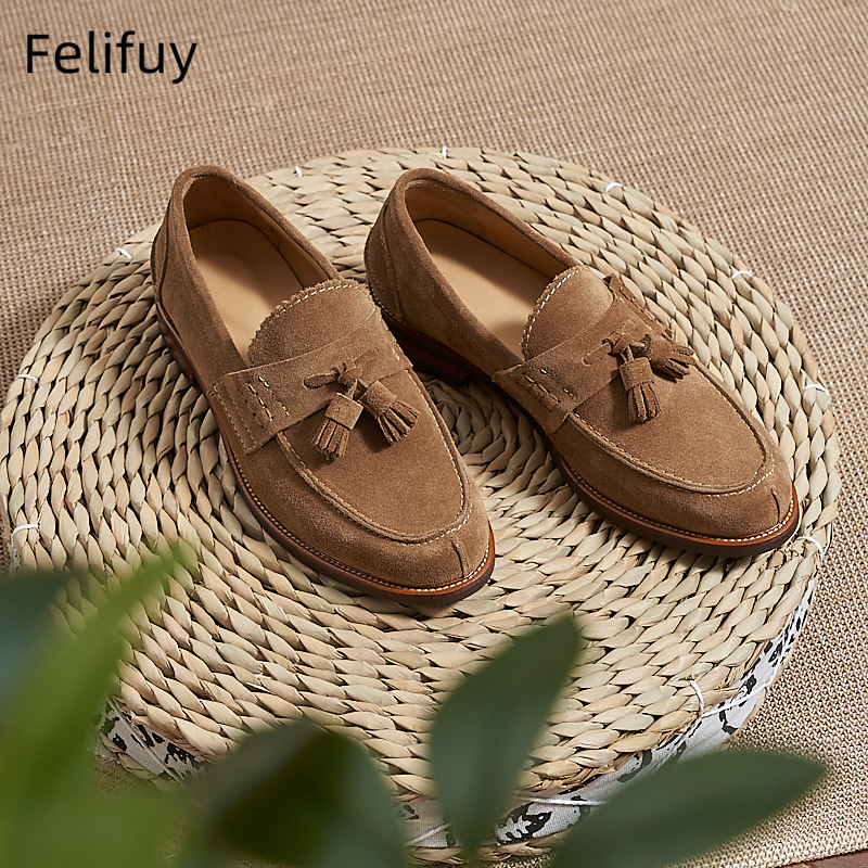 New Brown Men Flat Loafers Cow - Men Formal Wear Brown recension och pris