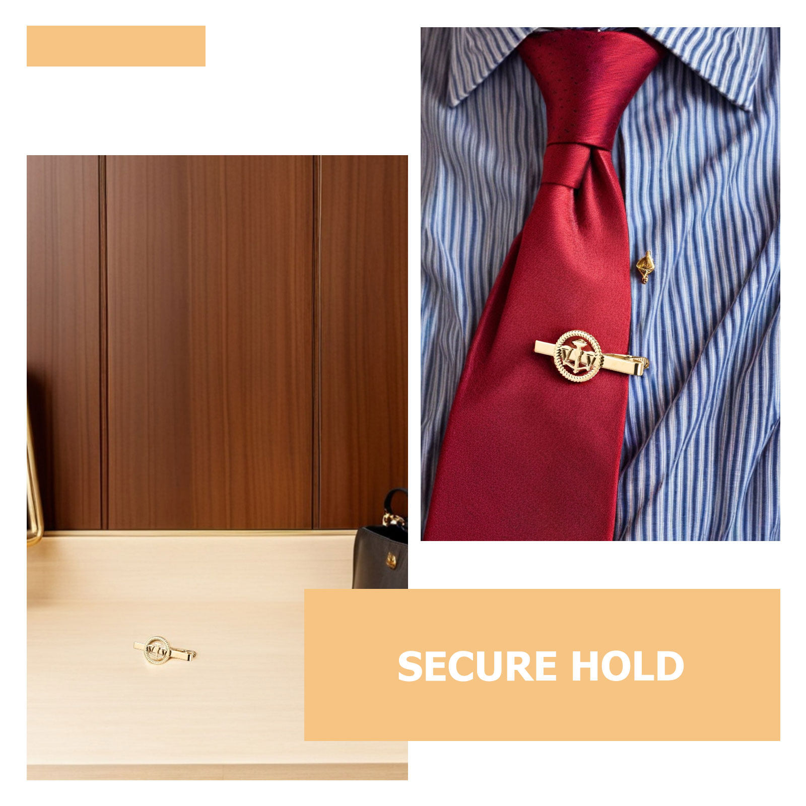 2Pcs Golden Libra Scale Tie Cl - Scale - Men Formals & Ethnic Wear recension och pris