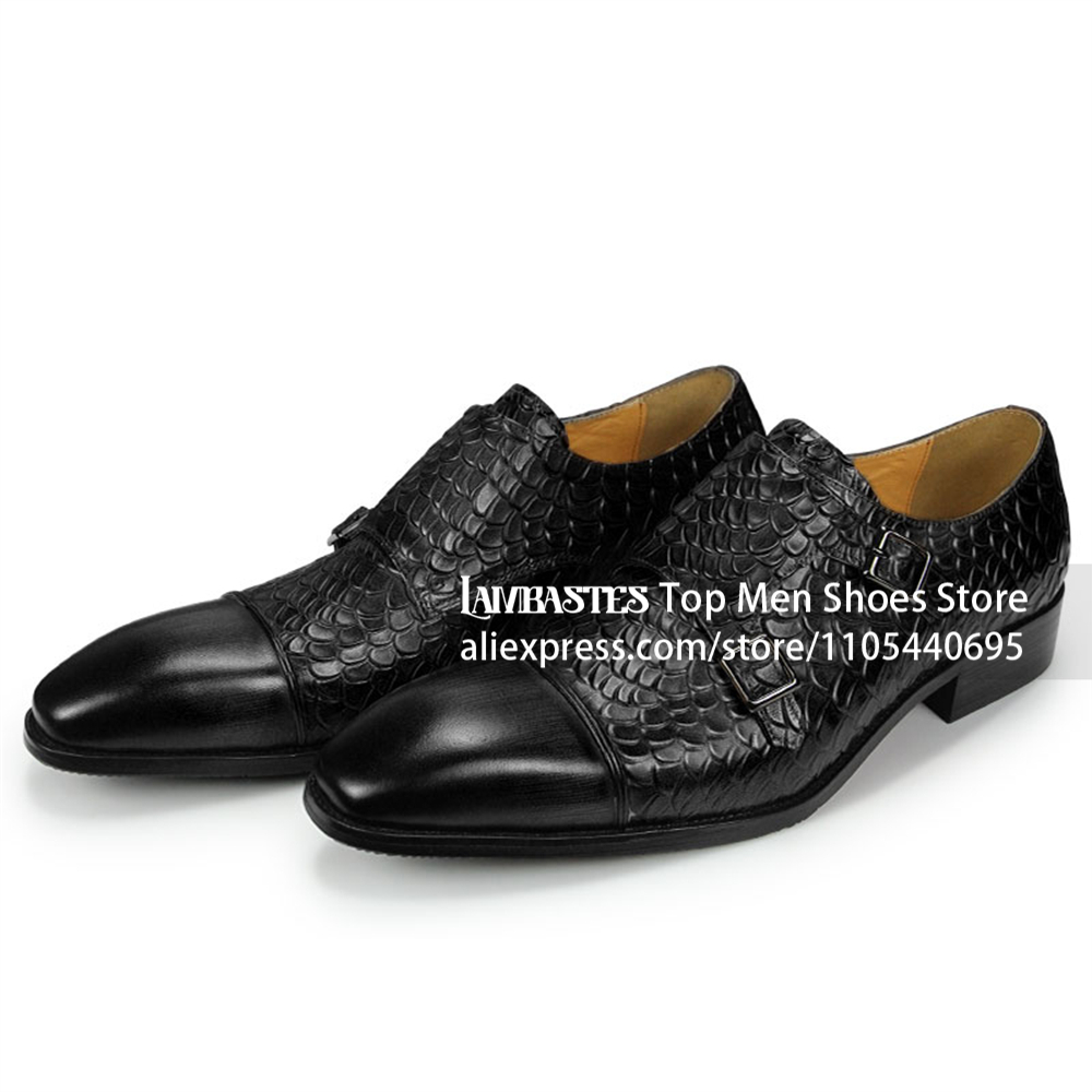 Tan Scale Embossed Double Monk - Scale - Men Formals & Ethnic Wear recension och pris
