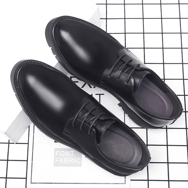 Mens Black Leather Lace Up Dre - Men Formal Wear Dress recension och pris